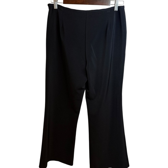 White House Black Market | Classic Black Wide Leg Pants with Side Zip | Sz 8 - Picture 4 of 7